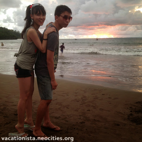 Luke and Alexia on the beach
