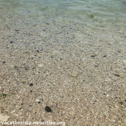 Clear clean water of beach