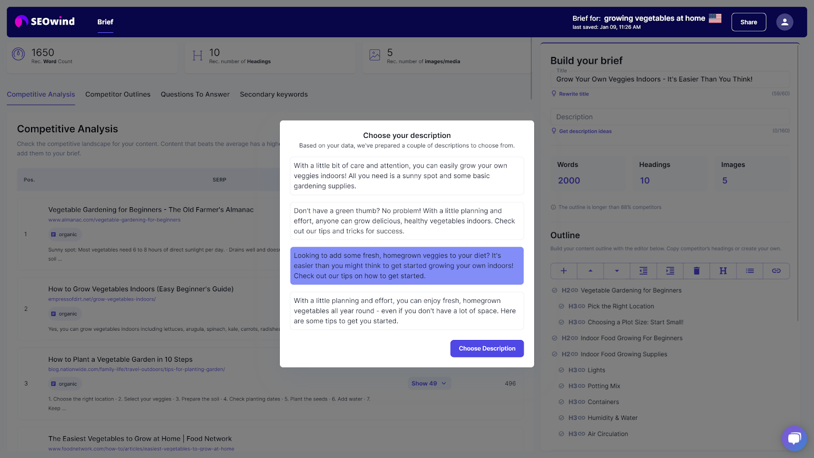 seowind AI title and description generator