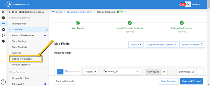 datafeedwatch set up