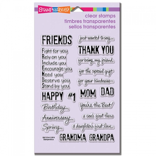 Happy Greetings Perfectly Clear Stamps Set