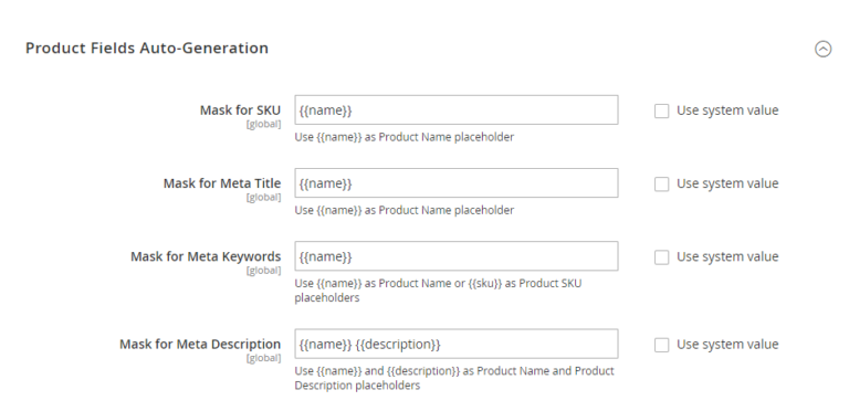 Using the Product Field Auto-Generation feature in Magento