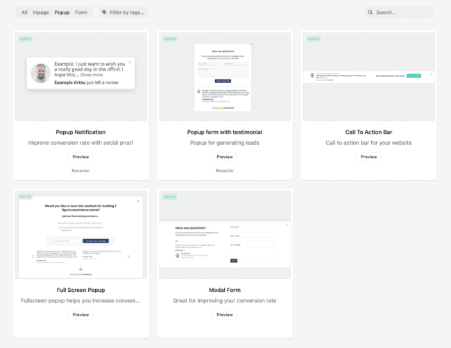 lead generation popup builder